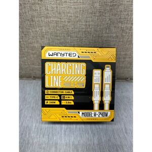 Wanyted K-240W 4-in-1 Charging Line 240W USB-C Type-C Multi‎ Cable 2.0m White